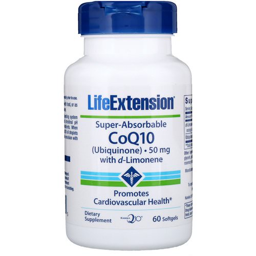 Life Extension, Super-Absorbable CoQ10, 50 mg, 60 Softgels Review