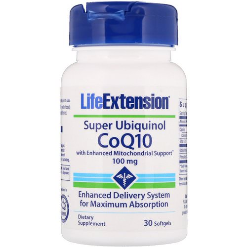 Life Extension, Super Ubiquinol CoQ10 with Enhanced Mitochondrial Support, 100 mg, 30 Softgels Review