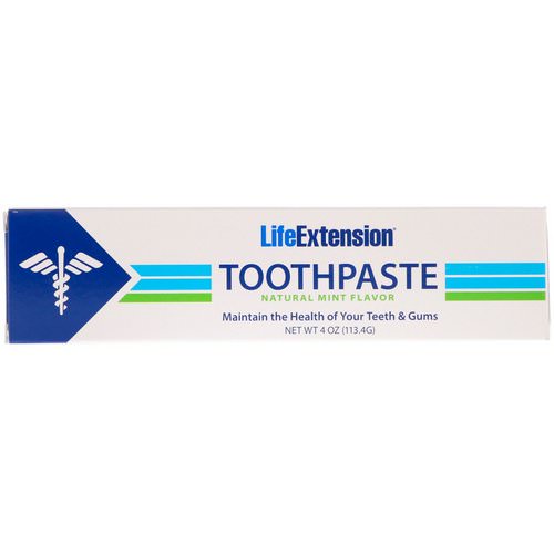 Life Extension, Toothpaste, Natural Mint Flavor, 4 oz (113.4 g) Review