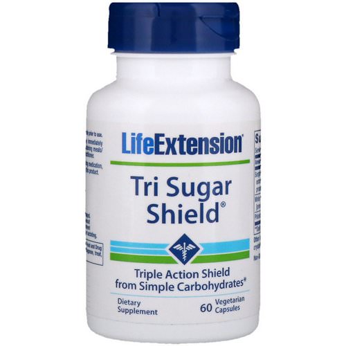 Life Extension, Tri Sugar Shield, 60 Vegetarian Capsules Review