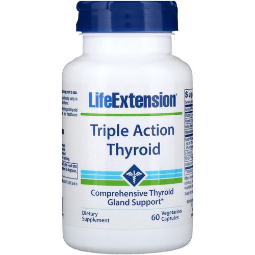 Life Extension, Triple Action Thyroid, 60 Vegetarian Capsules Review