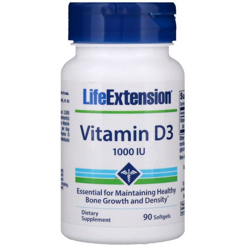 Life Extension, Vitamin D3, 1000 IU, 90 Softgels Review