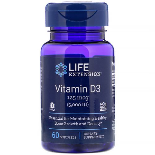 Life Extension, Vitamin D3, 125 mcg (5,000 IU), 60 Softgels Review