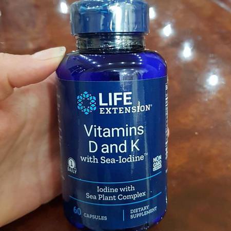 Life Extension, Vitamins D and K with Sea-Iodine, 60 Capsules Review