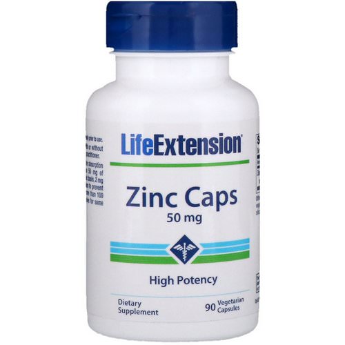 Life Extension, Zinc Caps, High Potency, 50 mg, 90 Vegetarian Capsules Review