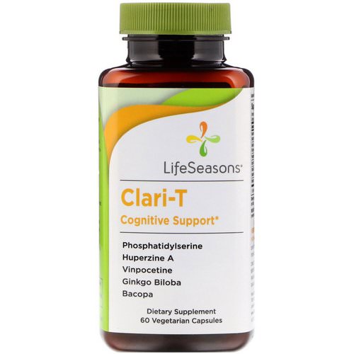 LifeSeasons, Clari-T Cognitive Support, 60 Vegetarian Capsules Review
