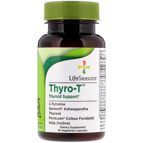 LifeSeasons, Thyro-T, Thyroid Support, 10 Vegetarian Capsules Review