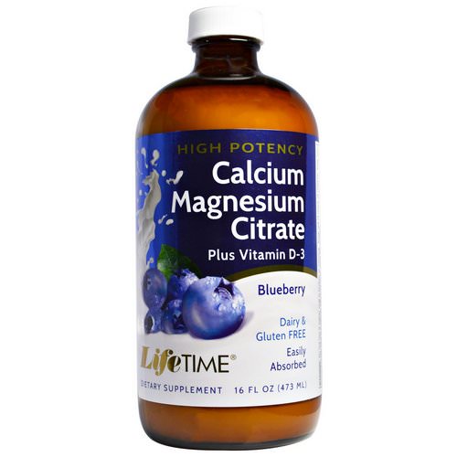 LifeTime Vitamins, High Potency Calcium Magnesium Citrate, Plus Vitamin D-3, Blueberry, 16 fl oz (473 ml) Review
