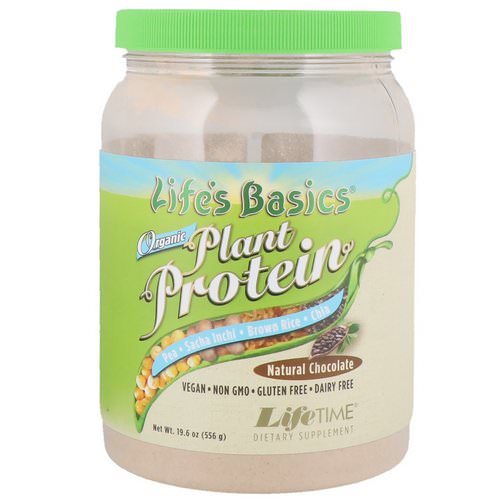 LifeTime Vitamins, Life's Basics, Organic Plant Protein, Natural Chocolate, 1.2 lbs (556 g) Review