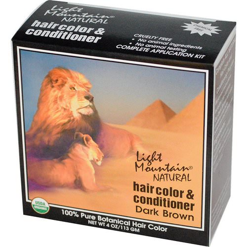 Light Mountain, Organic Hair Color & Conditioner, Dark Brown, 4 oz (113 g) Review