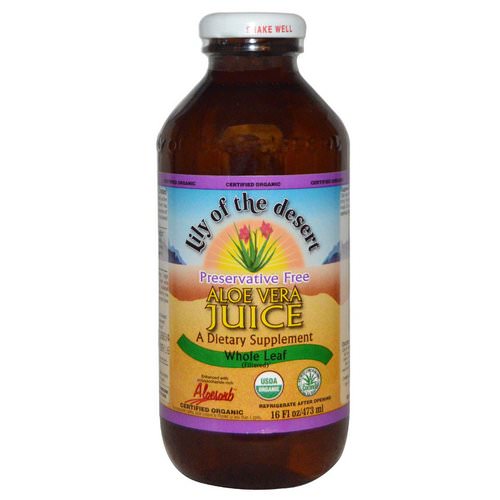 Lily of the Desert, Organic, Aloe Vera Juice, Whole Leaf, 16 fl oz (473 ml) Review