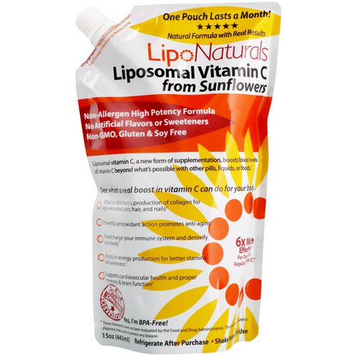 Lipo Naturals, Liposomal Vitamin C From Sunflowers, 15 oz (443 ml) Review