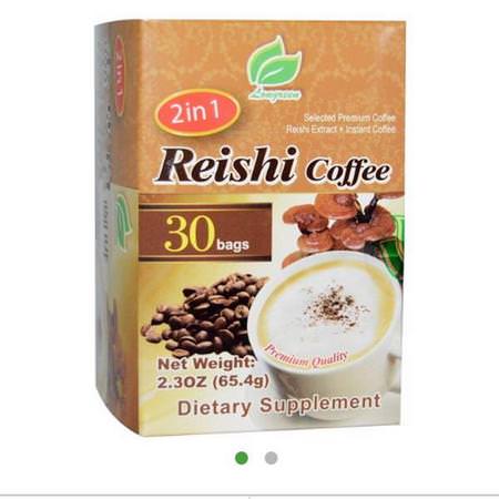 Longreen, 2 in 1 Reishi Coffee, Reishi Mushroom & Coffee, 30 Bags, 2.3 oz (65.4 g) Each Review