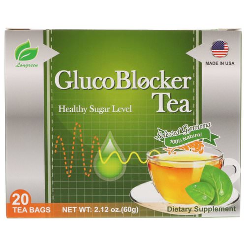 Longreen, GlucoBlocker Tea, 20 Tea Bags, 2.12 oz (60 g) Review