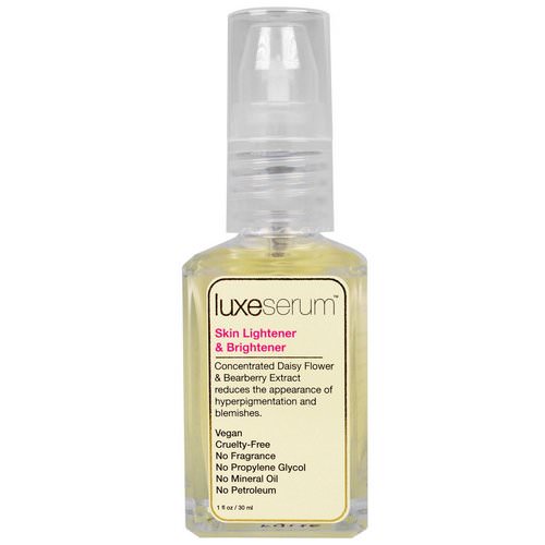 LuxeBeauty, Luxe Serum, Skin Lightener & Brightener, 1 fl oz (30 ml) Review