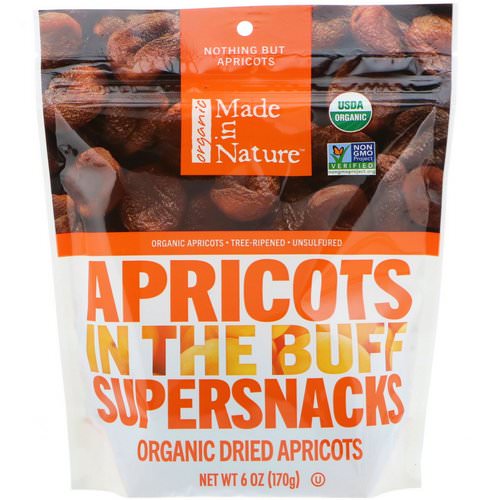 Made in Nature, Organic Dried Apricots, In The Buff Supersnacks, 6 oz (170 g) Review
