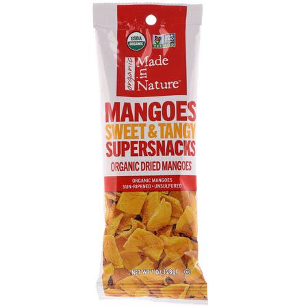 Made in Nature, Mango, Fruit, Vegetable Snacks