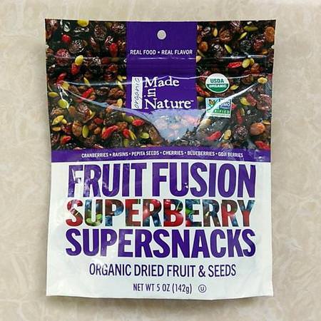 Organic Fruit Fusion, Superberry Supersnacks