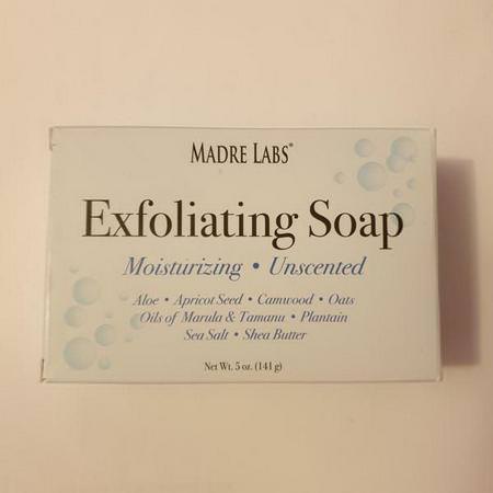 Exfoliating Bar Soap, with Marula & Tamanu Oils plus Shea Butter, Unscented