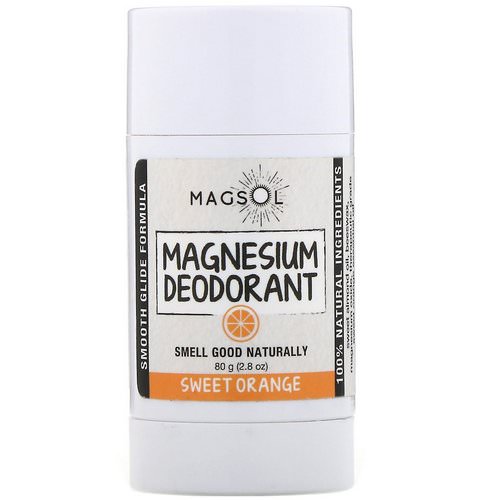 Magsol, Magnesium Deodorant, Sweet Orange, 2.8 oz (80 g) Review