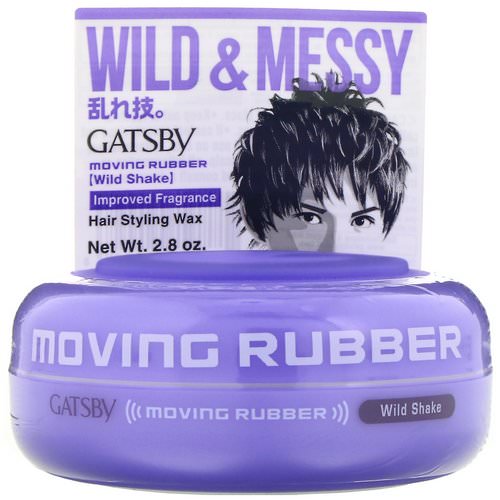 Mandom, Gatsby, Moving Rubber Hair Styling Wax, Wild Shake, 2.8 oz Review