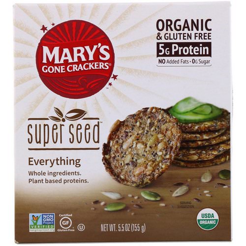 Mary's Gone Crackers, Super Seed Crackers, Everything, 5.5 oz (155 g) Review