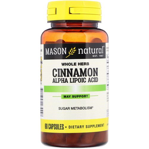 Mason Natural, Cinnamon Alpha Lipoic Acid, 60 Capsules Review