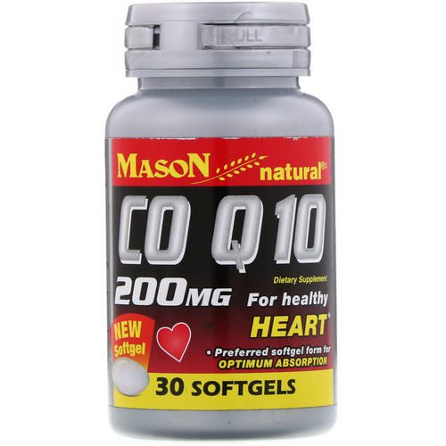 Mason Natural, CO Q-10, 200 mg, 30 Softgels Review
