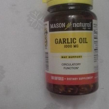 Mason Natural, Garlic Oil, 1000 mg, 100 Softgels Review
