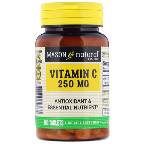 Mason Natural, Vitamin C, 250 mg, 100 Tablets Review