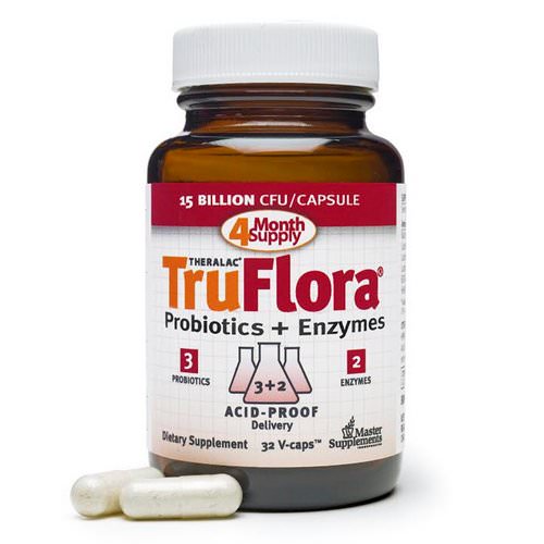 Master Supplements, TruFlora, Probiotics + Enzymes, 32 Vcaps Review
