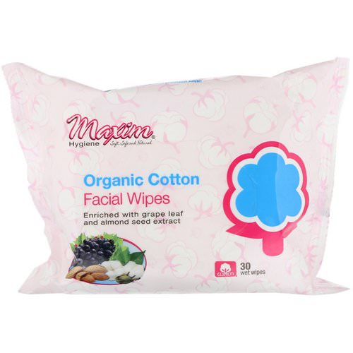 Maxim Hygiene Products, Organic Cotton Facial Wipes, 30 Wet Wipes Review