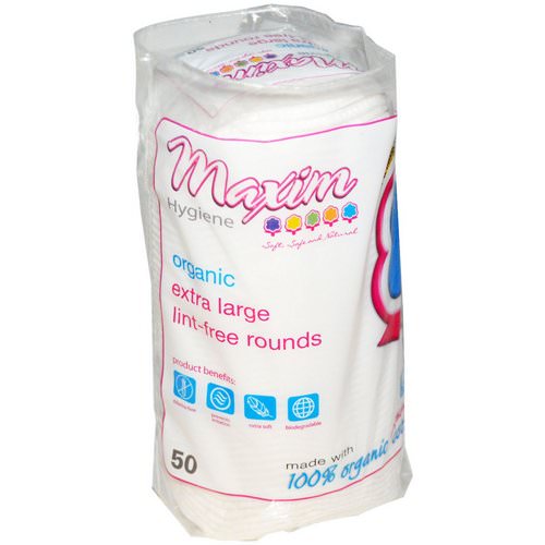 Maxim Hygiene Products, Organic Extra Large Lint-Free Rounds, 50 Count Review