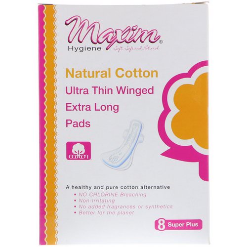 Maxim Hygiene Products, Ultra Thin Winged Extra Long Pads, Super Plus, 8 Pads Review