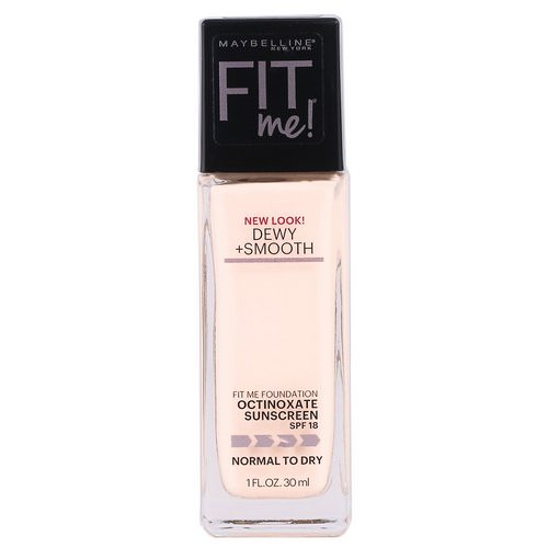 Maybelline, Fit Me, Dewy + Smooth Foundation, 102 Fair Porcelain, 1 fl oz (30 ml) Review