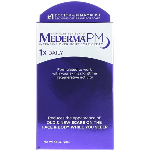 Mederma, PM, Intensive Overnight Scar Cream, 1.0 oz (28 g) Review