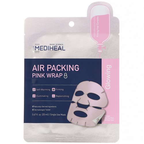 Mediheal, Air Packing, Pink Wrap Mask, 1 Sheet, 0.67 fl oz (20 ml) Review