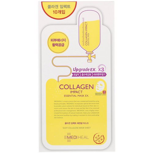 Mediheal, Collagen Impact Essential Mask EX, 10 Sheets, 24 ml Each Review