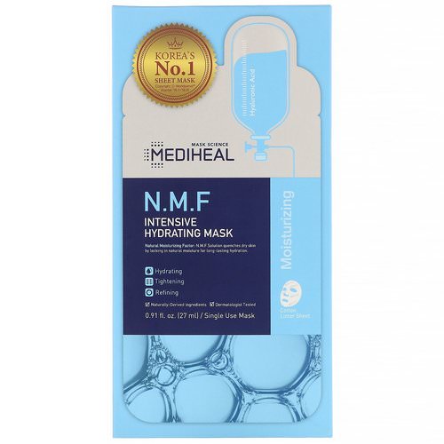 Mediheal, N.M.F Intensive Hydrating Mask, 5 Sheets, 0.91 fl oz (27 ml) Each Review