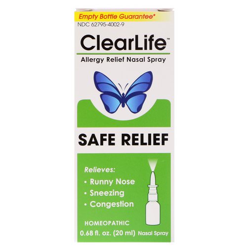 MediNatura, ClearLife, Safe Relief, Allergy Relief Nasal Spray, 0.68 fl oz (20 ml) Review