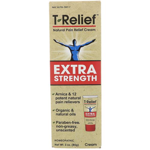 MediNatura, T-Relief, Extra Strength Natural Pain Relief Cream, 3 oz (85 g) Review