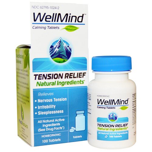 MediNatura, WellMind Calming Tablets, Tension Relief, 100 Tablets Review