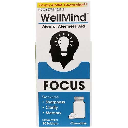 MediNatura, WellMind Focus, Mental Alertness Aid, 90 Tablets Review