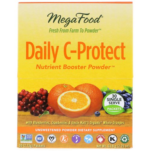 MegaFood, Daily C-Protect, Nutrient Booster Powder, 30 Packets, (2.13 g) Each Review
