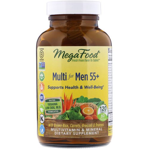 MegaFood, Multi for Men 55+, 120 Tablets Review