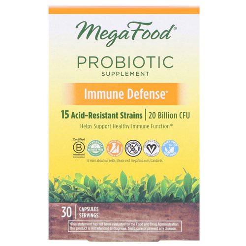 MegaFood, Probiotic Supplement, Immune Defense, 30 Capsules Review