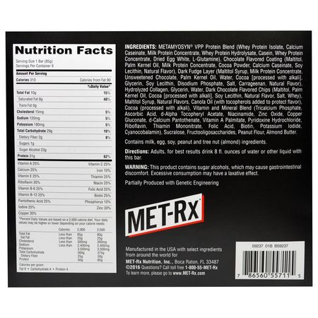 MET-Rx, Whey Protein Bars, Milk Protein Bars