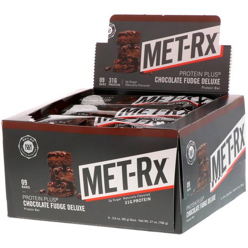 MET-Rx, Protein Plus, Chocolate Fudge Deluxe, 9 Bars, 3.0 oz (85 g) Each Review