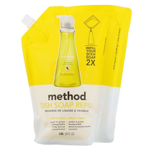 Method, Dish Soap Refill, Lemon Mint, 36 fl oz (1.06 l) Review