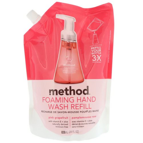 Method, Foaming Hand Wash Refill, Pink Grapefruit, 28 fl oz (828 ml) Review